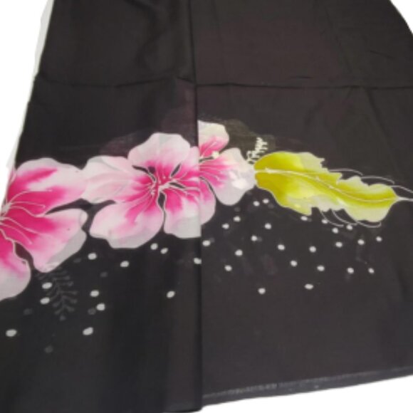 Womens Sarong Cotton Wrap Handpainted Batik Wrapskirt Beach Pareo Beachwear -NEW - Picture 3 of 8